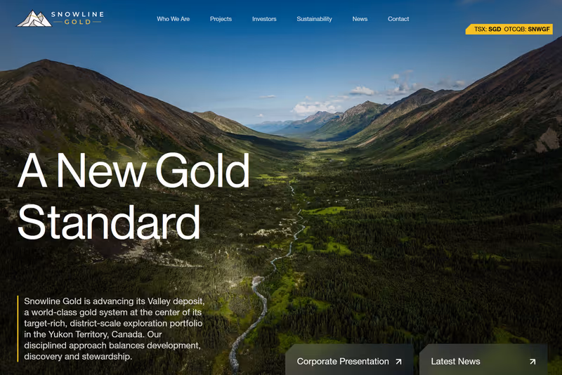 Snowline Gold investor website